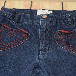 Calvin Klein Girls Size 5 Heart Blue Jeans